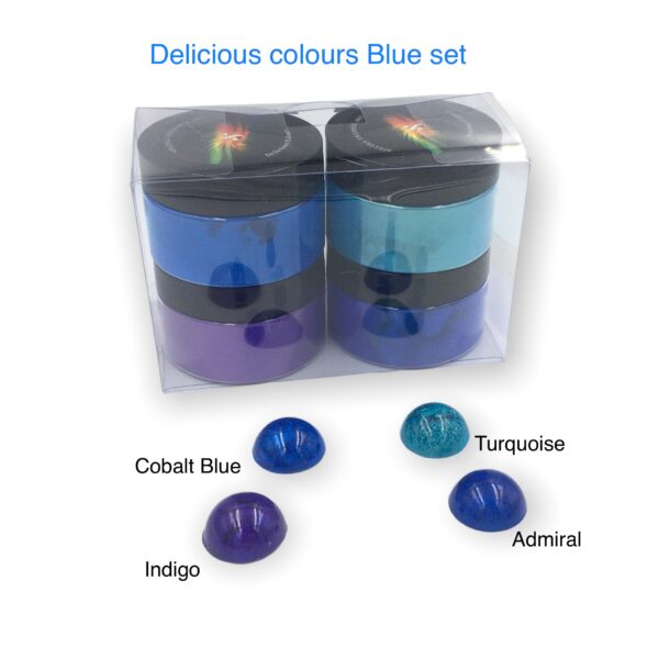 Blue set of 4 , delicious colours, spectra Exclusive art,